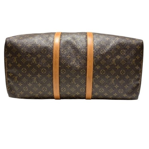 LOUIS VUITTON Authentic Brown Monogram Keepall 55 Boston Bag - Picture 3 of 9